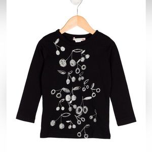 Bonpoint Girls Logo Cherry Tee T-Shirt Top - 3 years